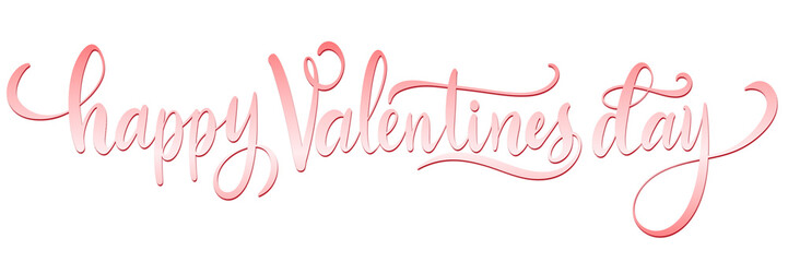 Wall Mural - Happy valentines day text lettering