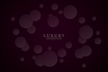 Wall Mural - Burgundy color circles on a dark background, abstract frame