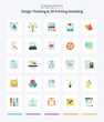 © Muhammad - Creative Design Thinking And D Printing Modeling 25 Flat icon pack  Such As box. services. browser. client. user