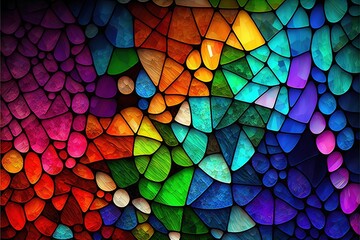 Wall Mural - a colorful wall with many different colors of glass on it's side and a candle in the middle of the w
