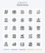 © Muhammad - Creative Business Startup 25 OutLine icon pack  Such As winner . award . graph . . flag