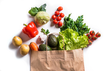 Poster - Healthy food in paper bag