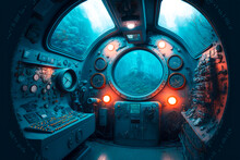 Submarine Interior. Generative AI