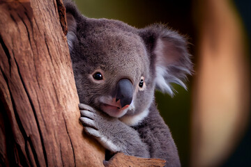 Wall Mural - Portrait von einem Koala im Baum - Generative Ai