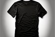 © Ecleposs - Blanc black t-shirt on white background generative ai
