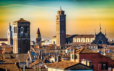 Wall Mural - historic buildings at the famous old town of venice