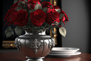 Wall Mural - Red Roses for Valentine's Day