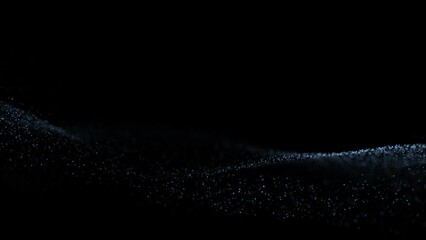 Wall Mural - abstract slow motion digital technology glowing dots seamless looping slow motion background. copy s