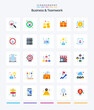 © Muhammad - Creative Business And Teamwork 25 Flat icon pack  Such As target. employee. money. process. budget