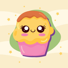 Sticker - sweet cupcake kawaii