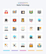 © Muhammad - Creative Media Technology 25 Flat icon pack  Such As equalizer. media. app. marketing. technology