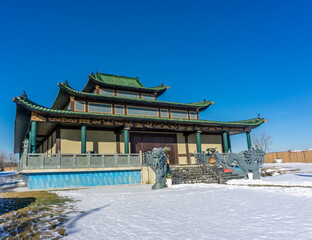 Vietnamese Chua Cham Lo Vuong Budhist temple constructed in 2015  in the city of Maple, Vaughan, Ontario, Canada. A National Heritage site.