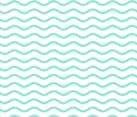 Green line wave on white background, beautiful pattern for interior decorative,abstract concept and design