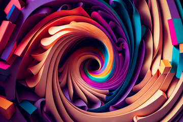 Wall Mural - abstract festive background with burning fantastic swirl. surreal 3d wallpaper background. generativ