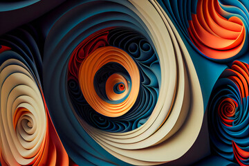 Wall Mural - abstract festive background with burning fantastic swirl. surreal 3d wallpaper background. generativ
