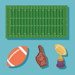 Wall Mural - american football balloon and camp