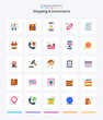 © Muhammad - Creative Shopping And Ecommerce 25 Flat icon pack  Such As checklist. discount. bag. tag. app