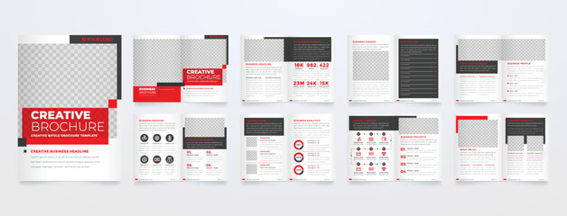 minimalist business brochure template with simple style and modern layout	
