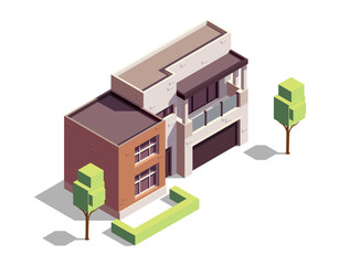 Poster - Isometric Suburban Building