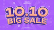 © Crealive.Studio - Editable text effect - 10.10 Promotion Sale 3d template style