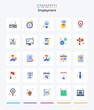 © Muhammad - Creative Employment 25 Flat icon pack  Such As location. hr. employee. employee. pie