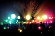 Colorful Illustration of abstract illuminated lights from a festival background
generative ai