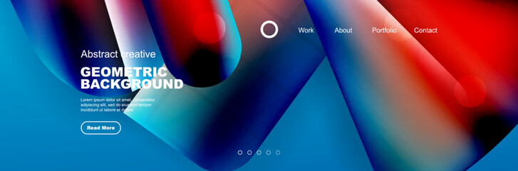 Wall Mural - Abstract background for your landing page design. Web page for website or mobile app wallpaper