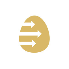 Wall Mural - Abstract egg with arrow logo design template