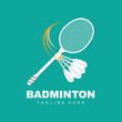 © Arya19 - Badminton Logo, Sport Game Vector With Shuttlecock Racket, Sport Branch Design, Template Icon