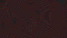 Black And Red Circular Lines Abstract Tech Minimal Design