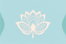 Beautiful Lotus Flower Art On Light Blue Background With Generative AI