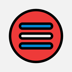 Wall Mural - Menu icon in filled line style about essentials, use for website mobile app presentation