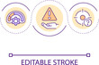 Error loop concept icon. System processing failure. Precaution sign. Incorrect work abstract idea thin line illustration. Isolated outline drawing. Editable stroke. Arial font used