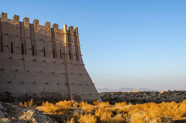 Wall Mural - fortress at sunset