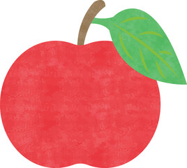 Wall Mural - red apple with leaf vector