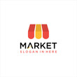 © koji antero - market online store logo design. retail shop idea vector