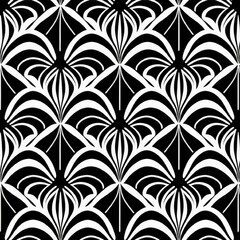 seamless  white black pattern by Generative AI