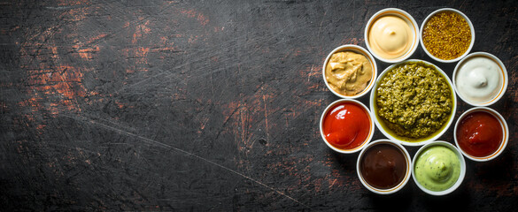 Poster - The range of different sauces.