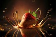 © Daniel - Strawberry Dipped in Liquid Gold, AI generated Illustration