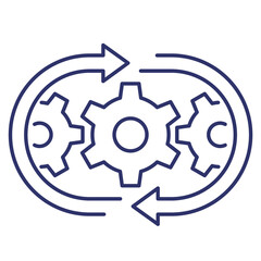 Sticker - optimization process or operations line icon