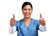 © peopleimages.com - A doctor showing a thumbs up sign Isolated on a PNG background.