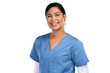 © peopleimages.com - Portrait of a young beautiful doctor in scrubs Isolated on a PNG background.