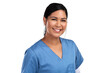 © peopleimages.com - Portrait of a young beautiful doctor in scrubs against Isolated on a PNG background.