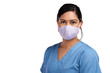 © peopleimages.com - Portrait of a young doctor wearing a face mask Isolated on a PNG background.