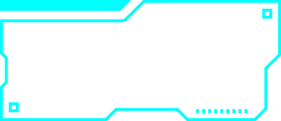 Wall Mural - blue abstract geometric frames technology futuristic interface hud vector design.