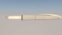 -- White Fountain Pen 3D Rendering Side View(Open)
-- Fountain Pen 3D Model In Cinema 4D ( 3D Illustration, 3D Rendering )