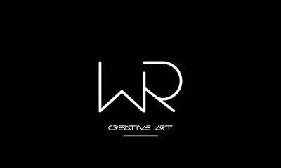 WR, RW, W, R abstract letters logo monogram