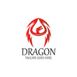 dragon logo design template. vector illustration