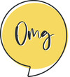 omg comic speech bubble in pop art style. Comic speech. Dialog window. Yellow banner for sale.