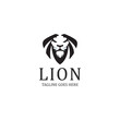lion logo design template. vector illustration